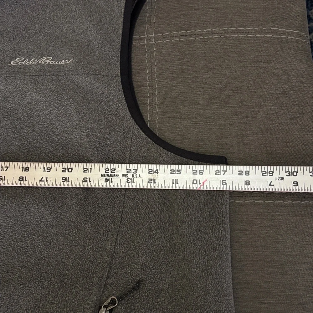 Eddie Bauer Men's Full Zip Fleece Charcoal Vest 2XL